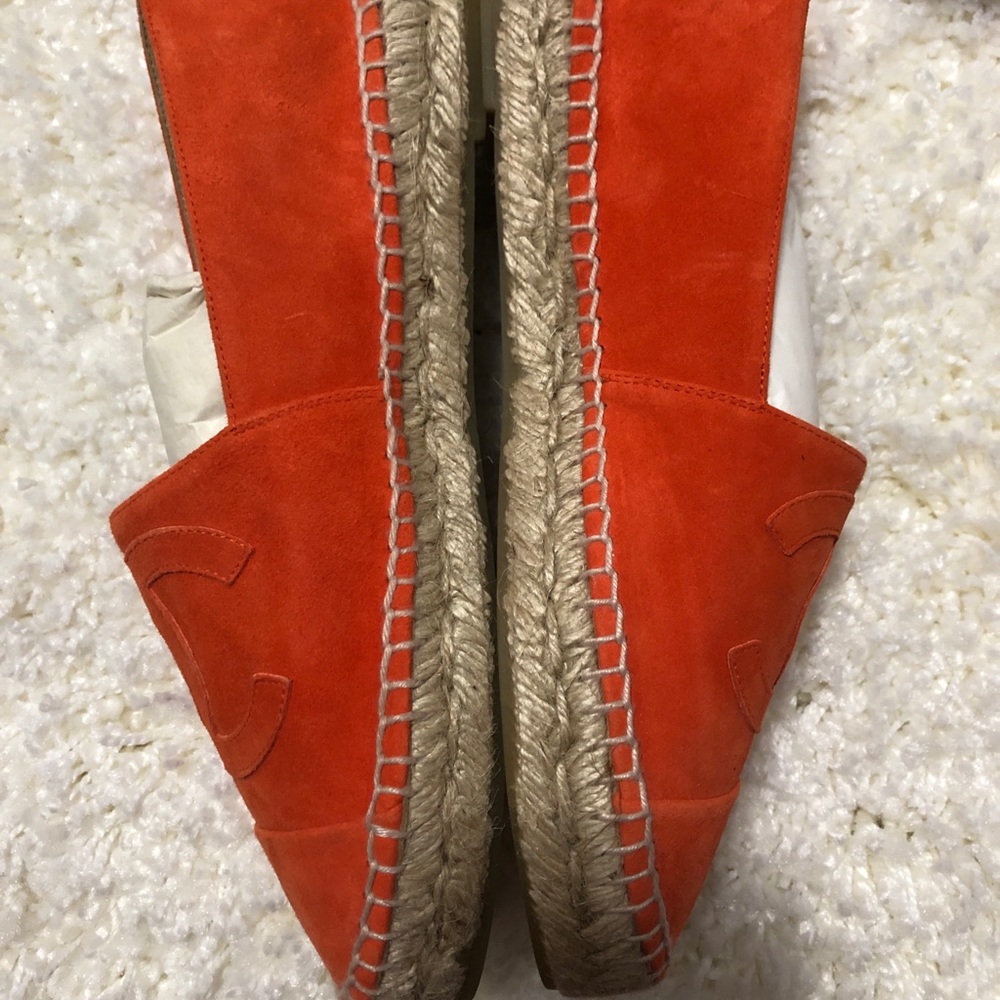 CHANEL Espadrilles Orange Suede - Picture 10 of 14